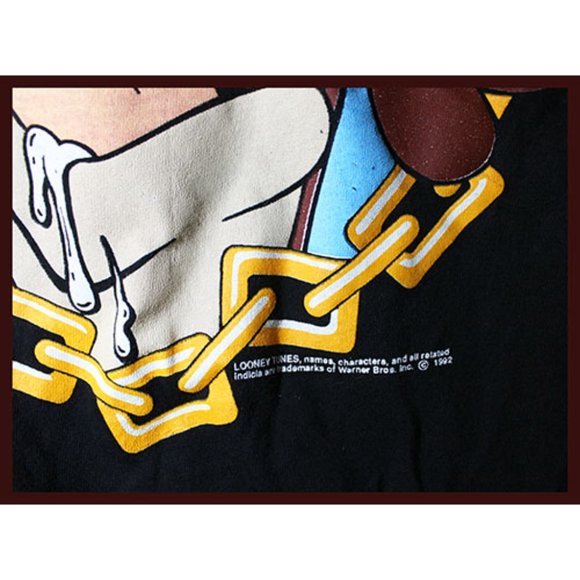 vintage 1990s Tazmanian Devil black T.A.G. t-shirt - size XL - Picture 2 of 3